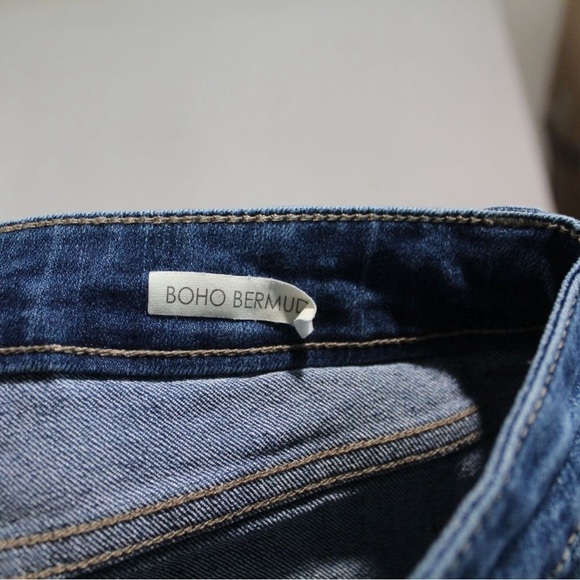 Vintage America Women Blue Short Boho Bermuda Casual Size 4/27 - Picture 7 of 9